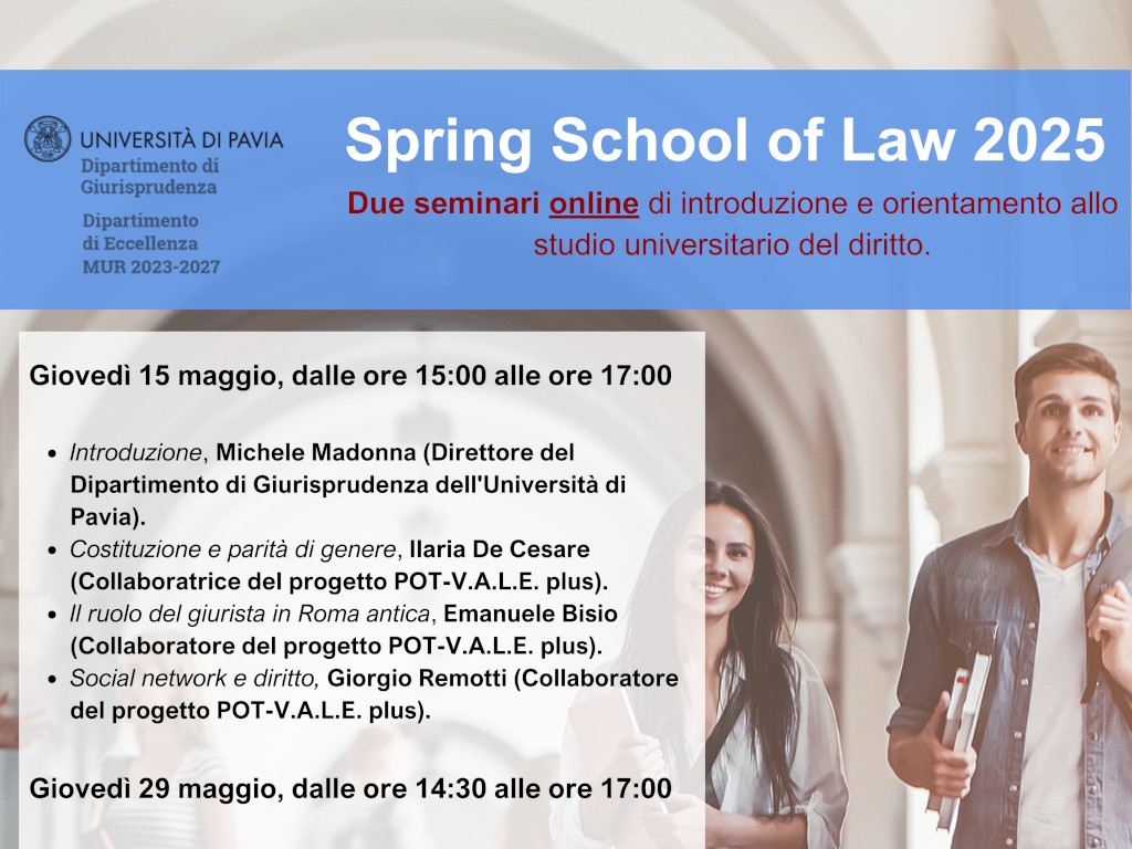 Locandina Spring school of law 2025