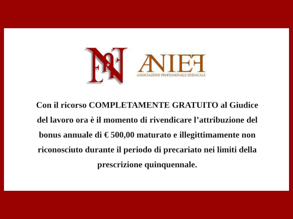 anief carta docente