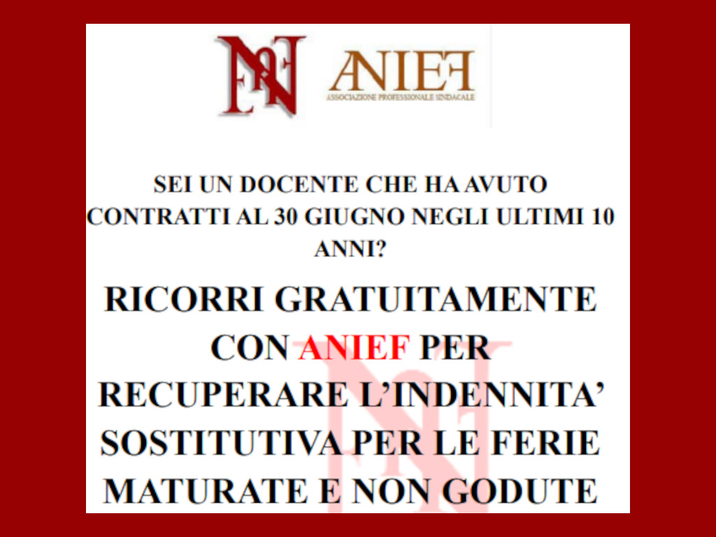 anief ricorso