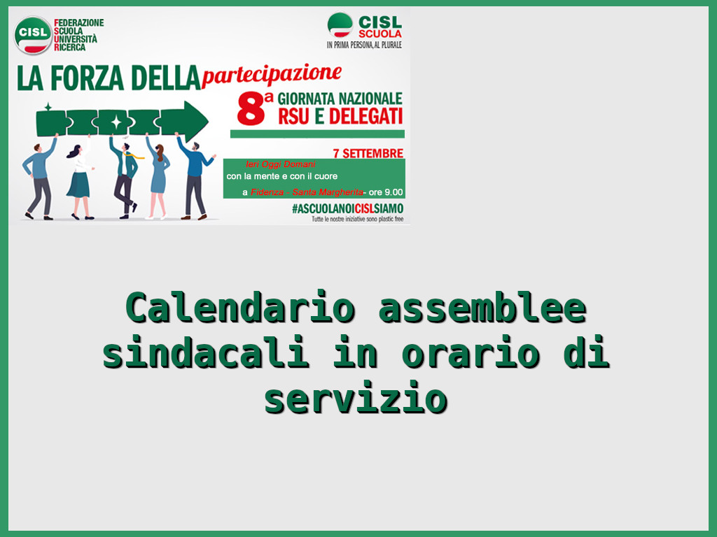 cisl calendario ottobre24