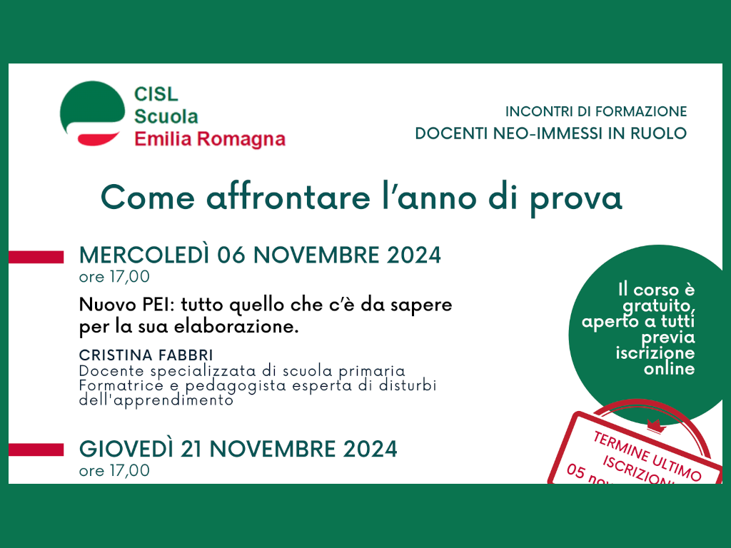 cisl corsi neoassunti