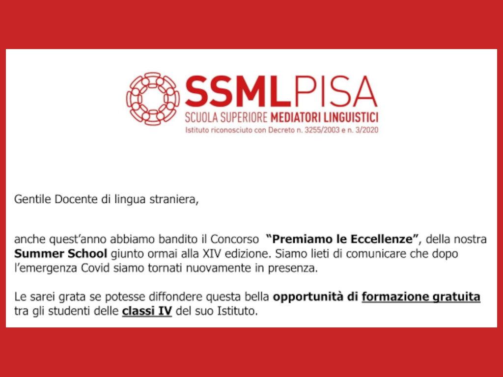 pisa summer school