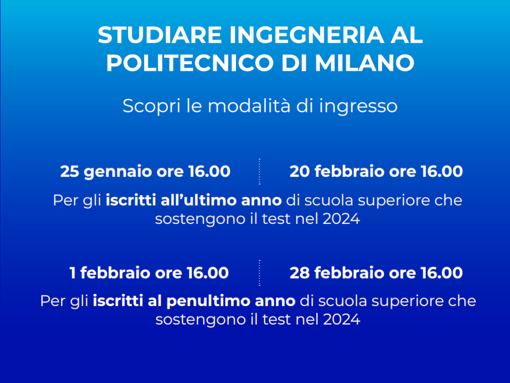 politecnico studiare2024
