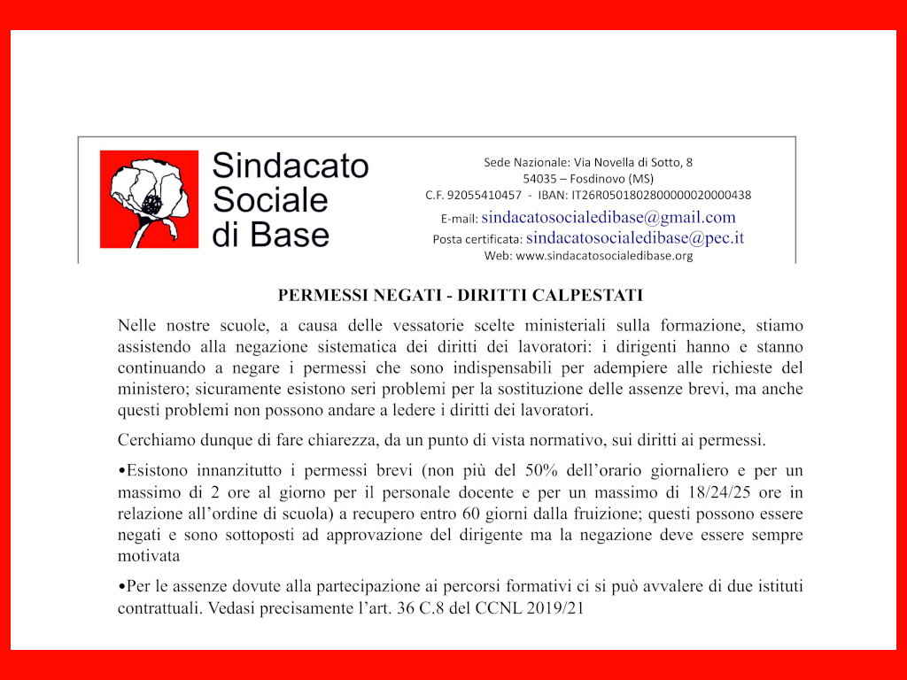 ssb permessi negati diritti calpestati