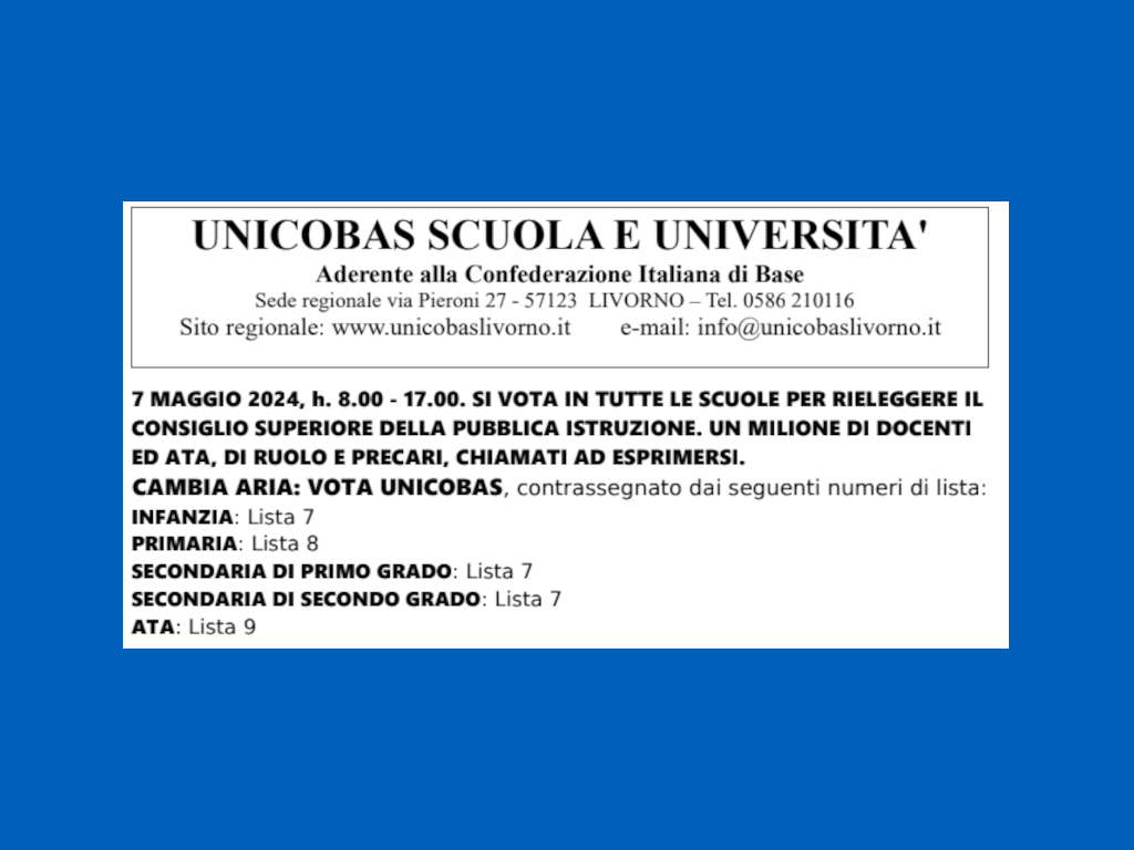 unicobas 7maggio24