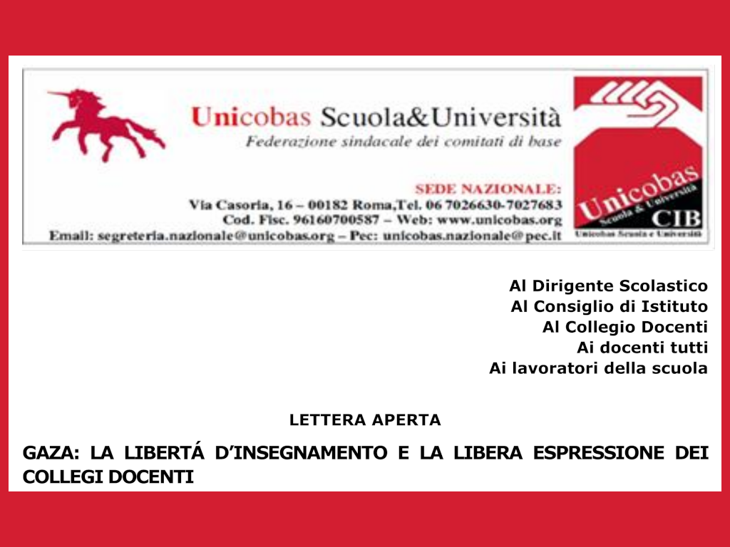 unicobas liberta insegnamento2025