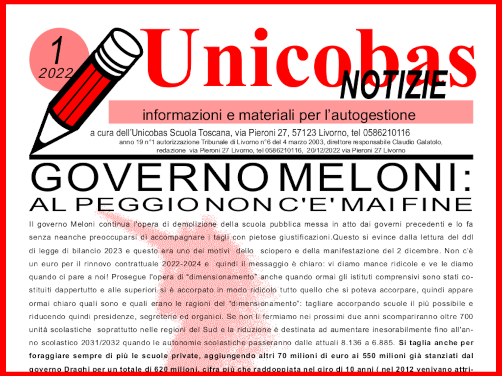 unicobas peggio