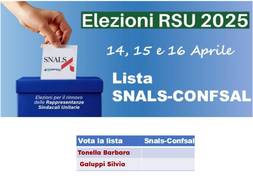volantino RSU per TONELLA GALUPPI